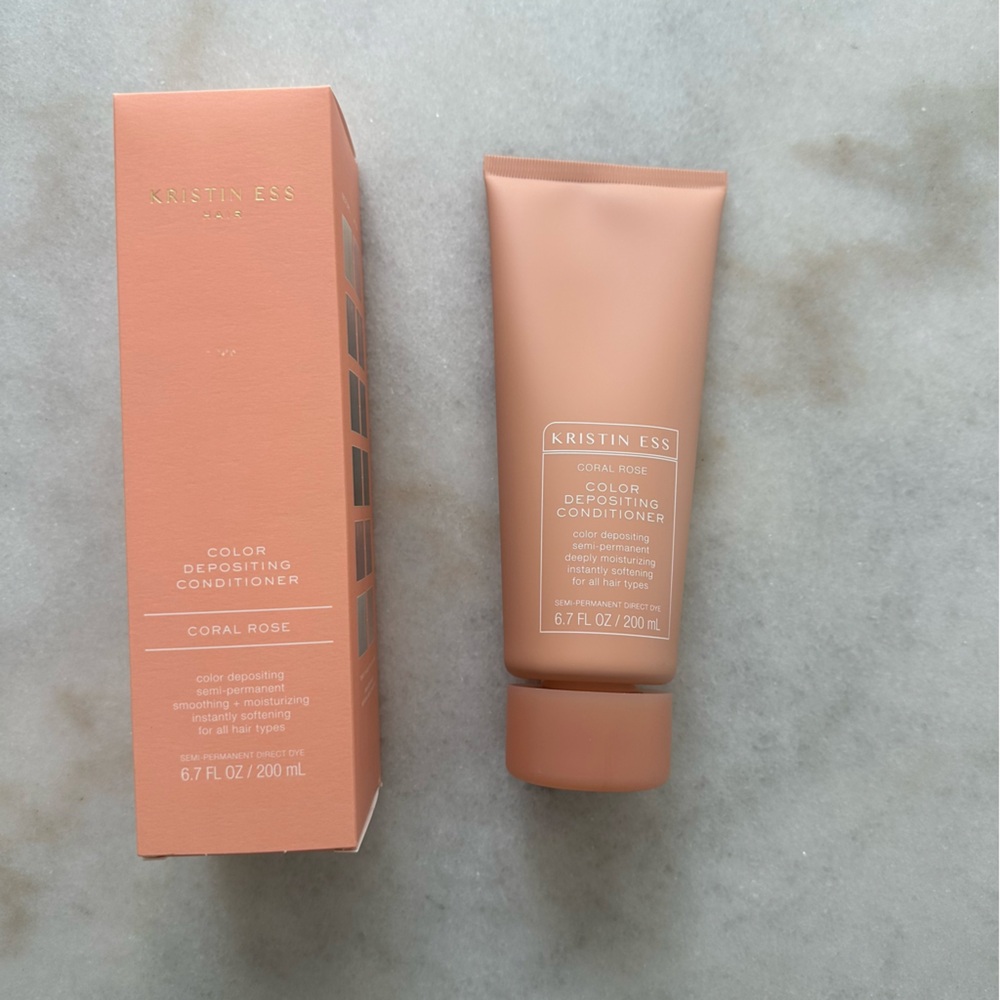 Kristin Ess Hair Color Depositing Conditioner Coral Rose